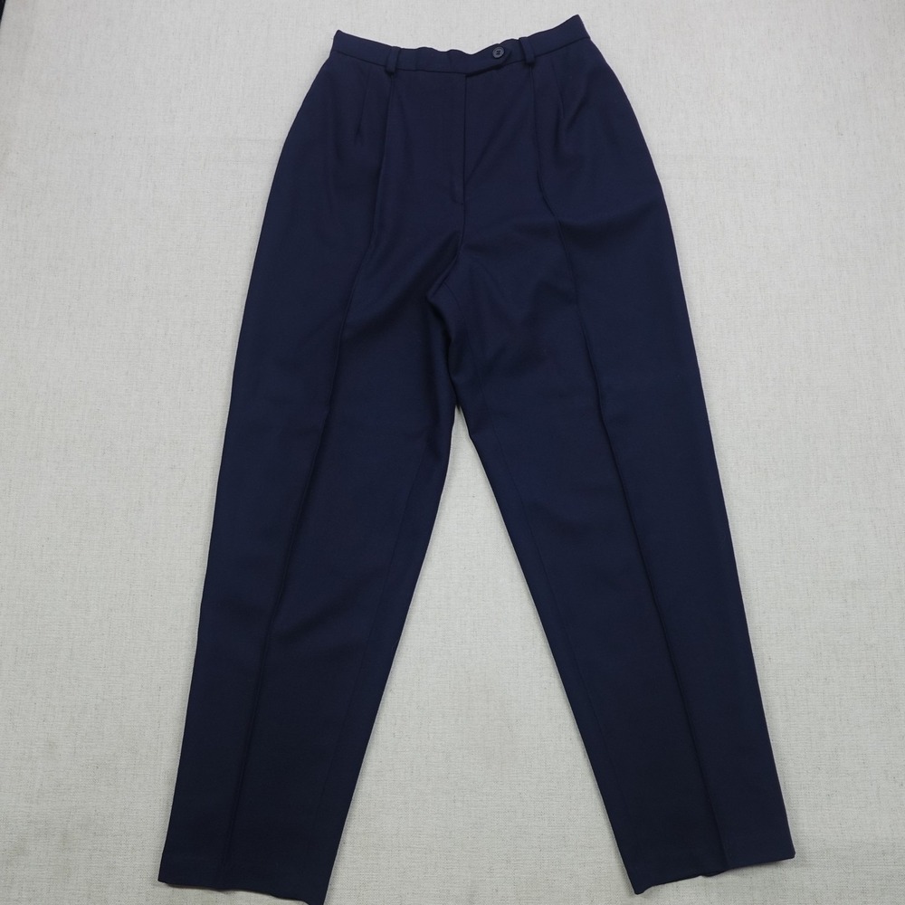 Talbots Pants Womens 10 Petite Wool Pull On Elastic Waist Classic Office Workwea - Picture 2 of 12